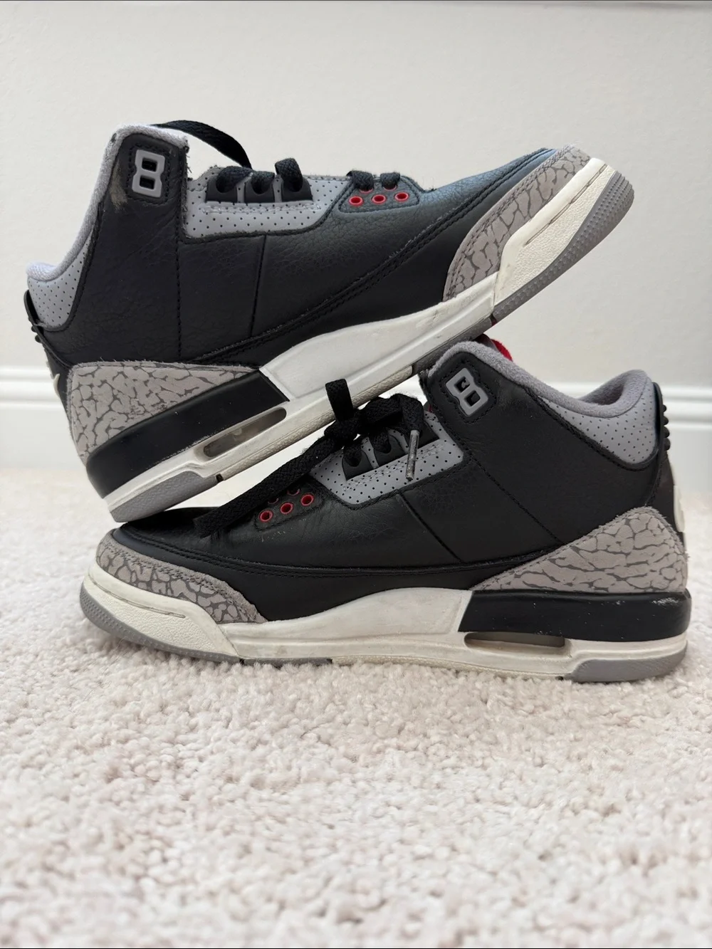 Jordan Kids Retro 3 black cement